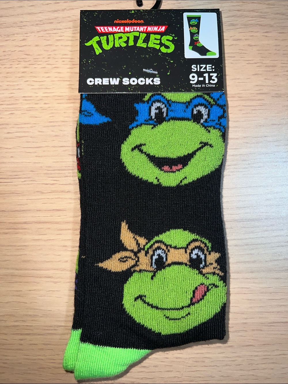 Nickelodeon Teenage Mutant Ninja Turtles Black Socks